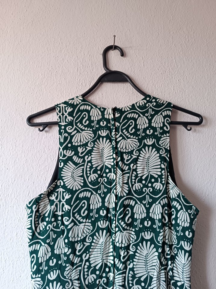 H&M Yeşil Bohem Kolsuz Midi Elbise — görsel 8/12