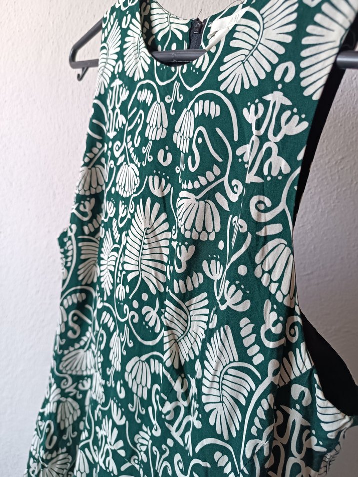 H&M Yeşil Bohem Kolsuz Midi Elbise — görsel 11/12