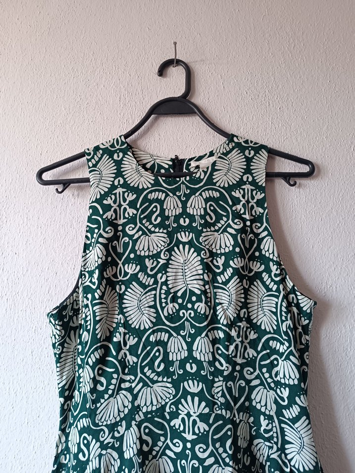 H&M Yeşil Bohem Kolsuz Midi Elbise — görsel 4/12