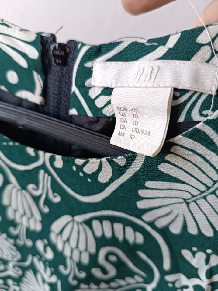 H&M Yeşil Bohem Kolsuz Midi Elbise — görsel 7/12