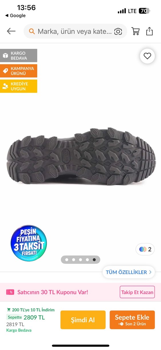 Dockers by Gerli Siyah Erkek Outdoor Ayakkabı Kışlık - Görsel 4