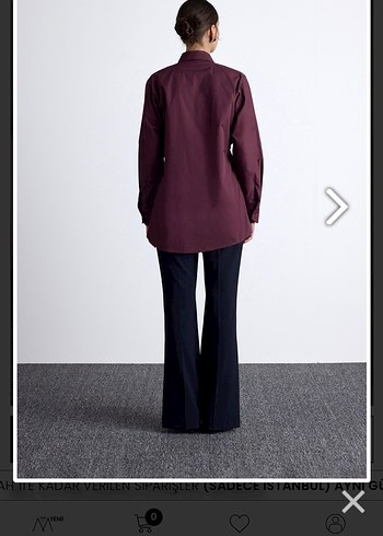 Bordo manuka bel ayarlamalı gömlek - Görsel 5