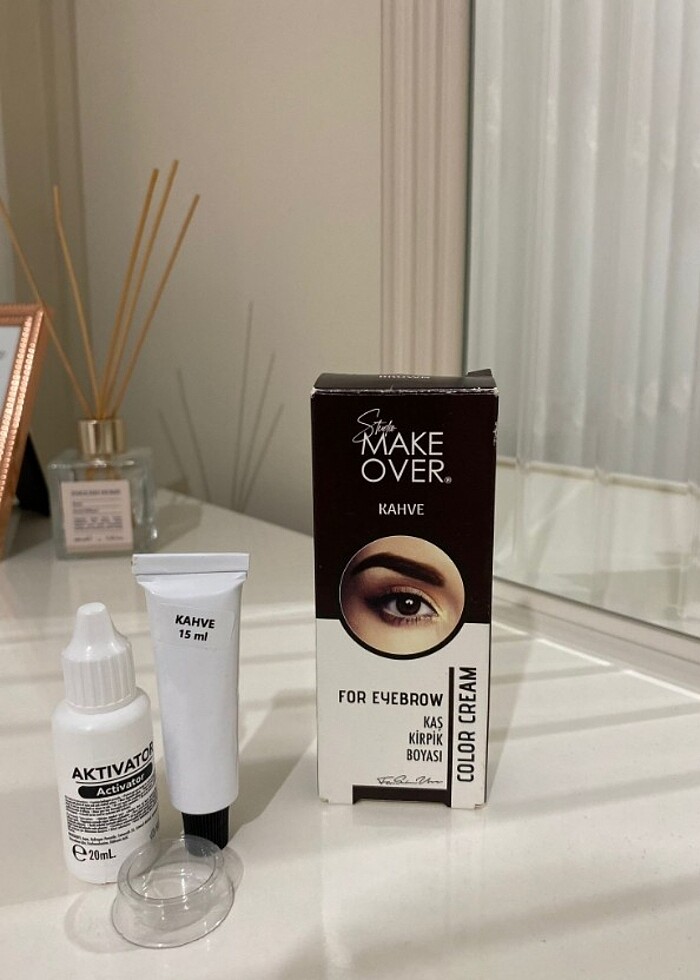 Kahverengi kaş kirpik boyası  - Görsel 3