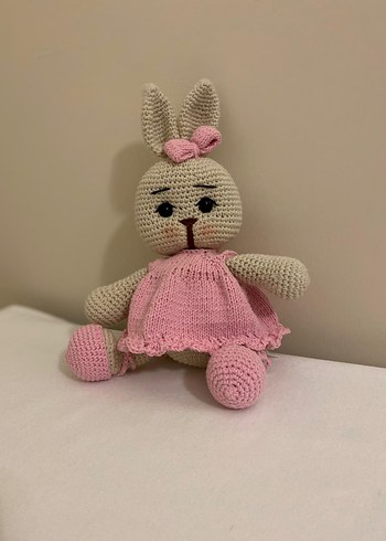 Pembe El Örgüsü Tavşan Bebek - Görsel 2
