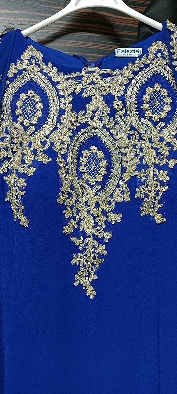 48 beden saks mavisi yalnız işlemeli kol uçlarında ayriyeten işl - Görsel 6