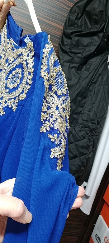 48 beden saks mavisi yalnız işlemeli kol uçlarında ayriyeten işl - Görsel 11