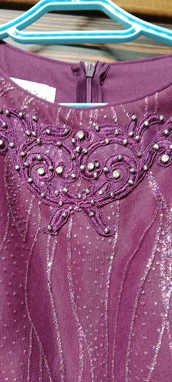 44 beden bordo renk abiye elbise - Görsel 6