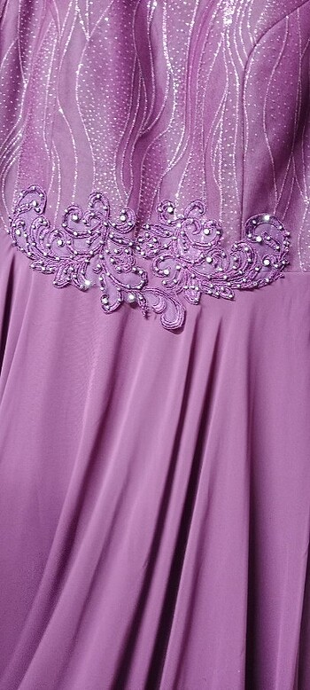 44 beden bordo renk abiye elbise - Görsel 7