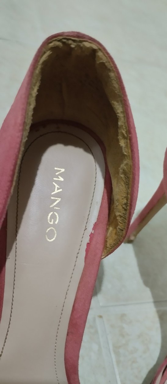 MANGO Pembe Süet Stiletto Kadın Ayakkabı - Görsel 4
