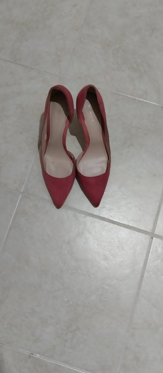 MANGO Pembe Süet Stiletto Kadın Ayakkabı - Görsel 2