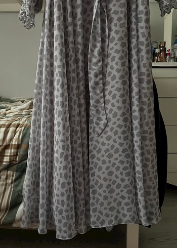 Gri Şifon Elbise - Görsel 2