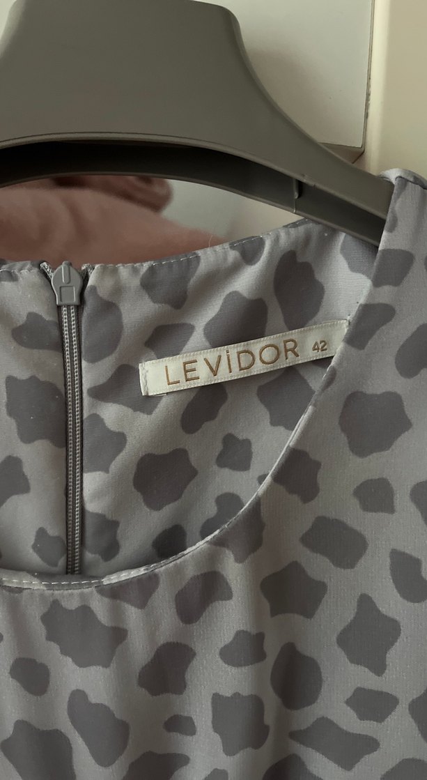 Gri Şifon Elbise - Görsel 3