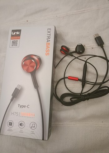 Kırmızı Type-C Kulaklık H75 EXTRABASS