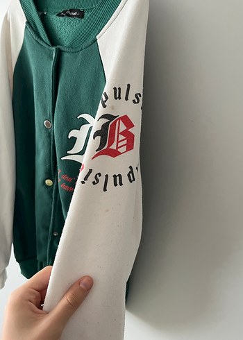 Kadın Yeşil Düğmeli Uzun Kollu Ceket - Görsel 3