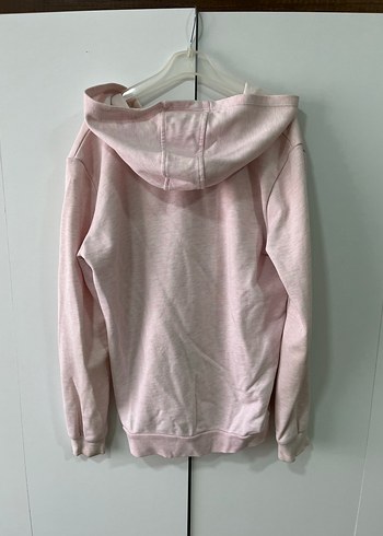 Kız Çocuk Pembe Kapüşonlu Fermuarlı Sweatshirt - Görsel 2