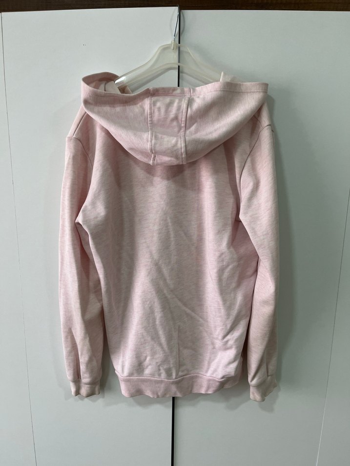 Kız Çocuk Pembe Kapüşonlu Fermuarlı Sweatshirt - Görsel 2