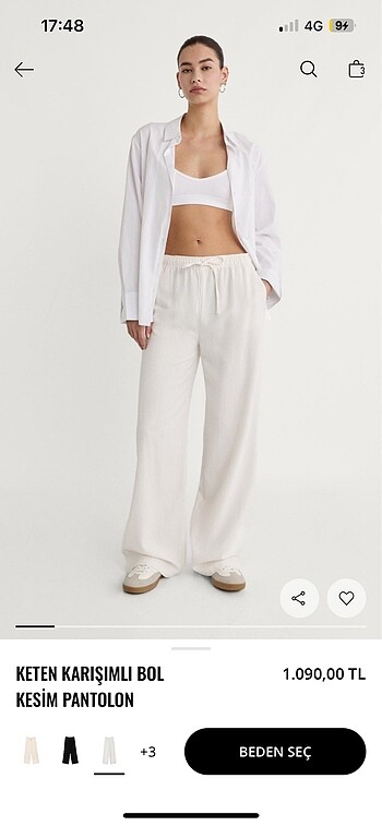Stradivarius stradivarius keten pantolon