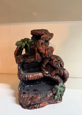 Kahverengi Fil Figürlü Dekoratif Süs tütsülük - Görsel 3