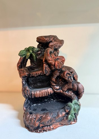 Kahverengi Fil Figürlü Dekoratif Süs tütsülük - Görsel 2