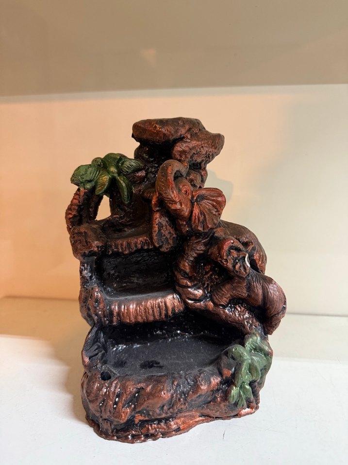 Kahverengi Fil Figürlü Dekoratif Süs tütsülük - Görsel 3