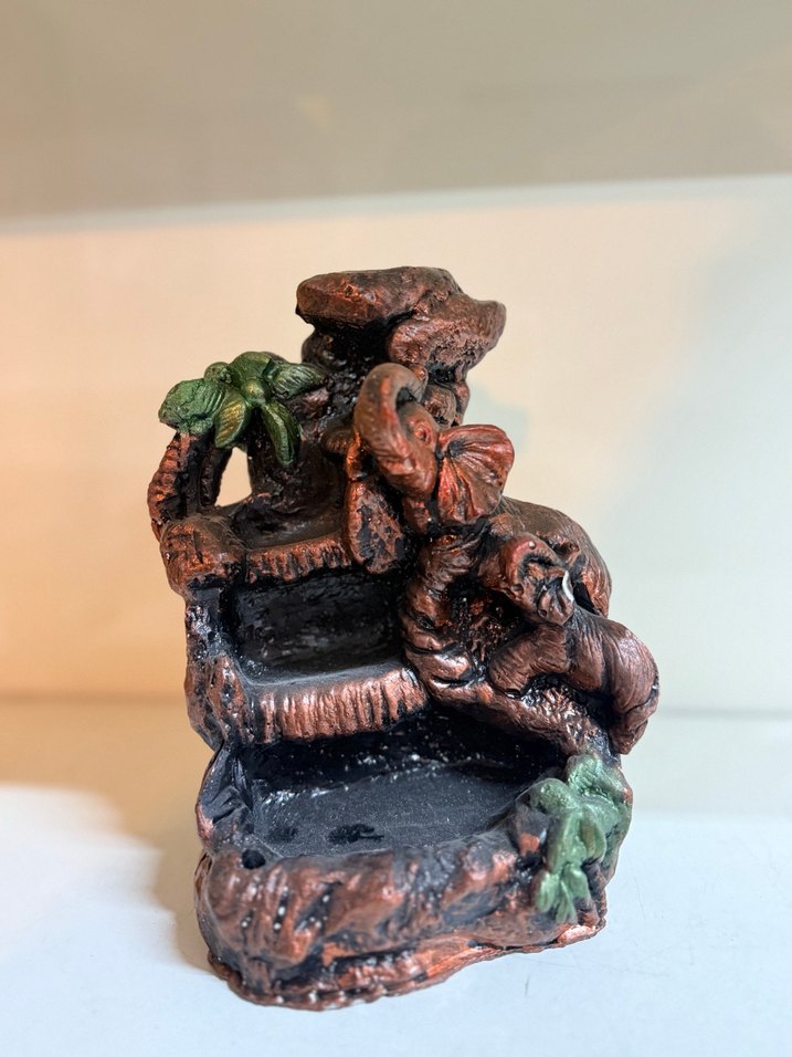 Kahverengi Fil Figürlü Dekoratif Süs tütsülük - Görsel 2