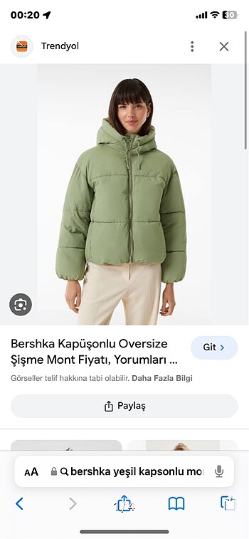 BERSHKA mont