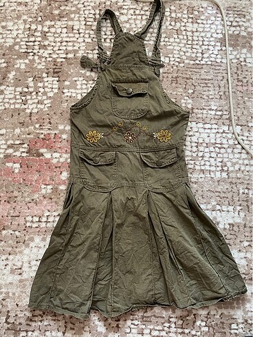 vintage salopet kısa elbise