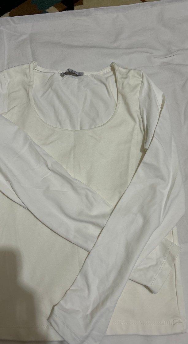 Beyaz Uzun Kollu Kadın Bluz - Görsel 2