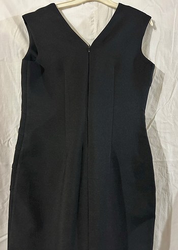 Zebra Desenli V Yaka Midi Kalem Elbise - Görsel 3