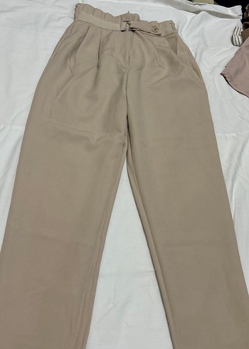 Krem kumaş pantolon - Görsel 2