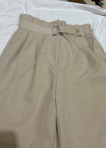 Krem kumaş pantolon - Görsel 4