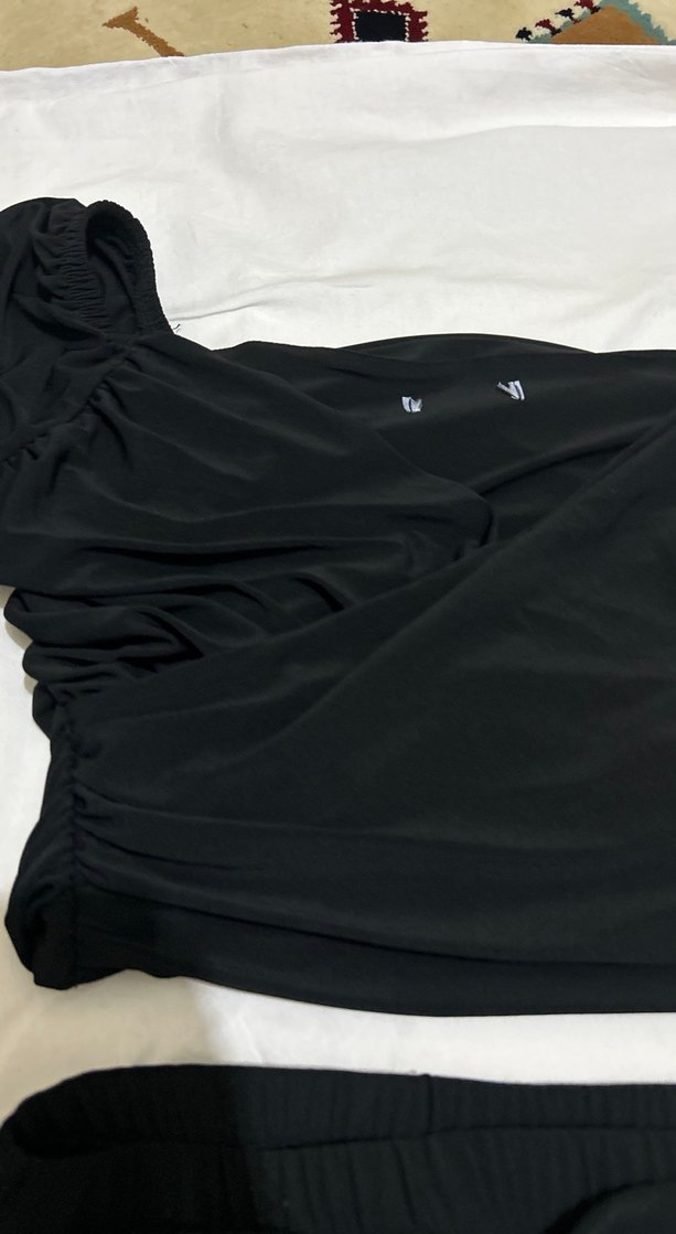 Uzun Kollu Siyah Mini Drapeli takım - Görsel 3