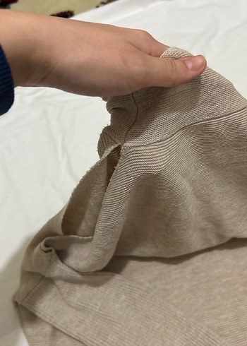 Bej Kadın Yarım Balıkçı Yaka Triko - Görsel 2