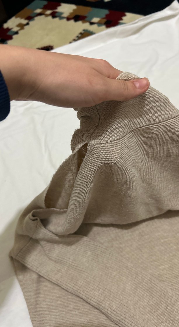 Bej Kadın Yarım Balıkçı Yaka Triko - Görsel 2