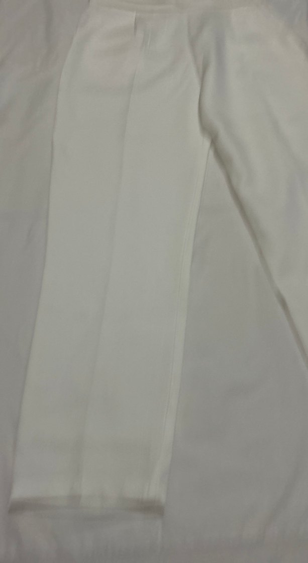 Beyaz Pilili Kadın Kumaş Pantolon - Görsel 2