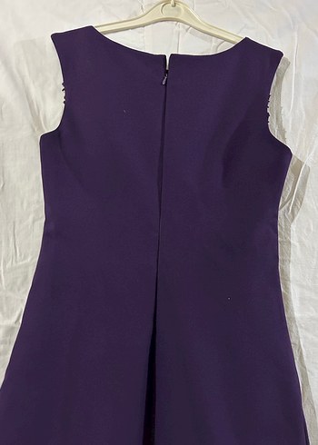 Püsküllü Mor Midi Kadın Elbise - Görsel 4