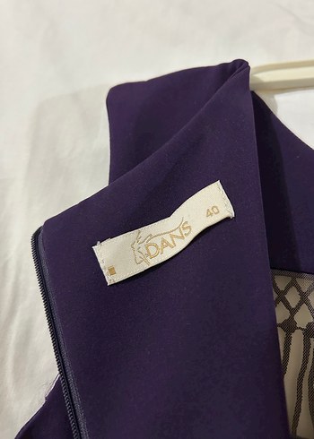 Püsküllü Mor Midi Kadın Elbise - Görsel 5