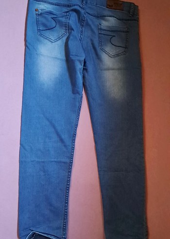 Diğer Mavi Parlak Regular Fit Denim Kadın Jean
