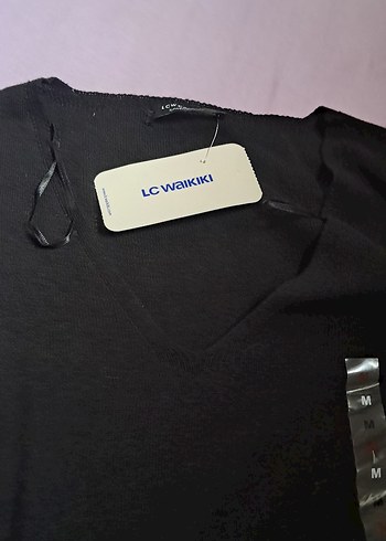 Siyah Kadın Uzun Kollu İnce crop kazak - Görsel 3