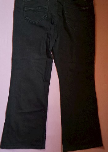 Mavi Siyah Kemerli Midi Boy Kadın Kot Pantolon