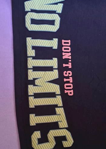 kız çocuğu Siyah Baskılı Mini Sweatshirt - Görsel 2