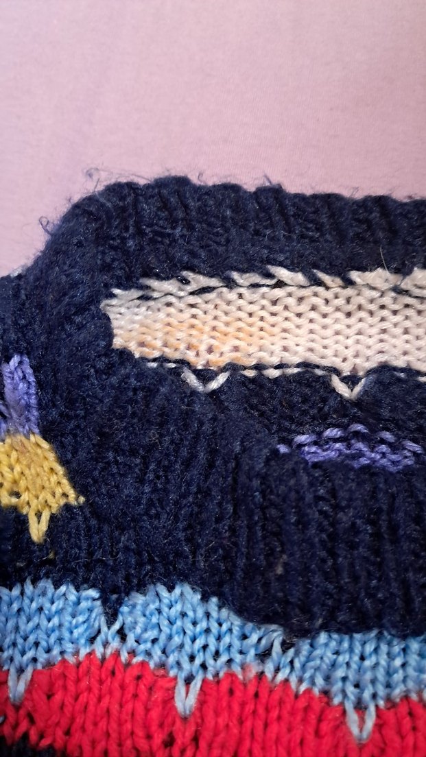 Renkli Bohem Kadın Triko Kazak - Görsel 2