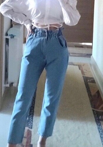 s Beden mavi Renk Mom Jean