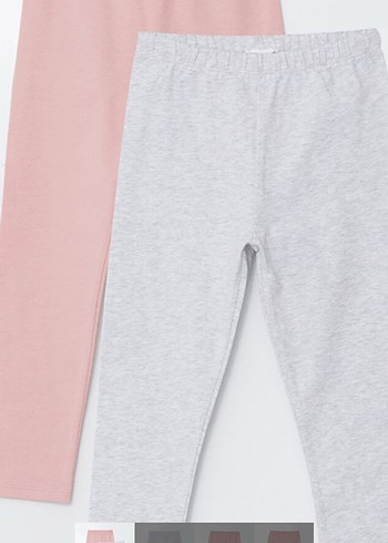 18-24 Ay Kız Çocuk Gri Basic Tayt - Görsel 2