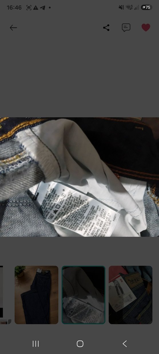 Levi's Koyu Mavi Denim Jean — görsel 3/5