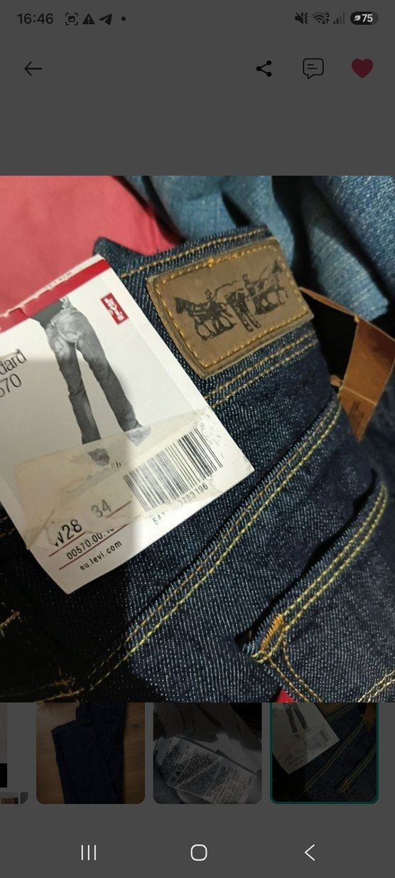 Levi's Koyu Mavi Denim Jean — görsel 2/5