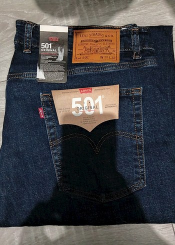 Levis Levi S 501 Original Koyu Mavi Denim Jean