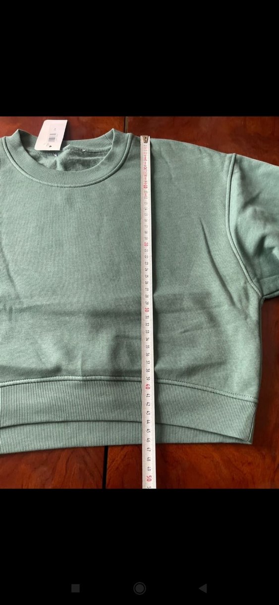 turkuaz Kadın Sweatshirt Uzun Kollu Rahat Kesim - Görsel 2