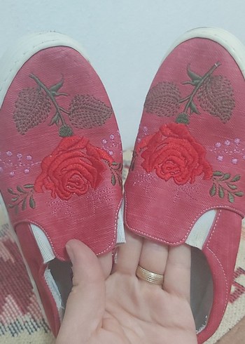 Diğer Nakışlı Pembe Bohem Platform cocuk Spor Ayakkabı