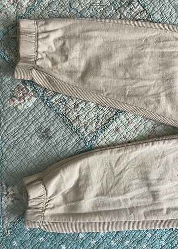 Bej Keten Rahat Kesim Eşofman - Görsel 3